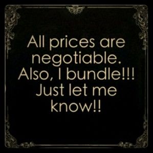 All prices are negotiable!